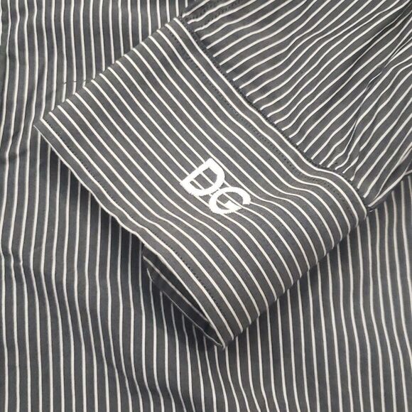 DOLCE GABANA men's EMBROIDERY STRIPPED DRESS SHIRT Medium - Picture 2 of 5
